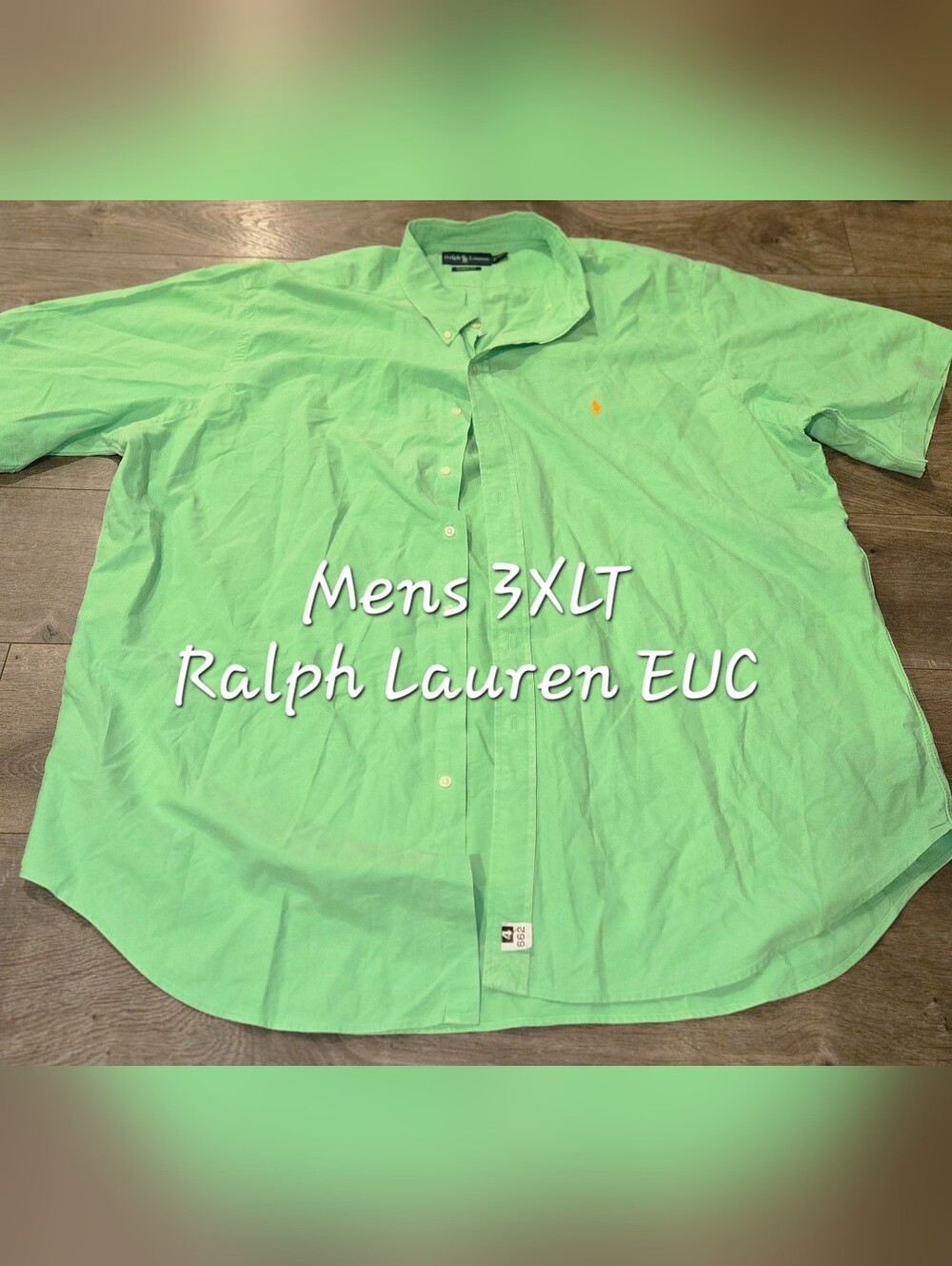Ralph Lauren  Green Button-Down Shirt Size 3 XL TALL